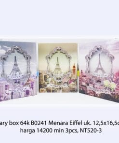 BUKU DIARY / DIARY BOX / NOTEBOOK / AGENDA/ CATATAN / DIARY BOX MENARA EIFFEL/ MEMO / CATATAN WANITA
