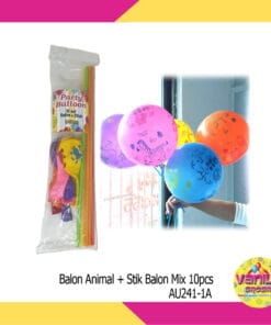 Balon Animal + Stik Balon 10Pcs