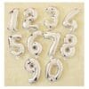 Balon Foil Angka Silver