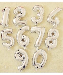 Balon Foil Angka Silver