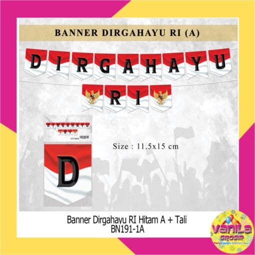 Banner Dirgahayu RI + tali