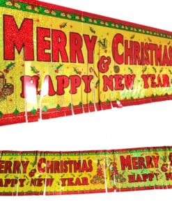 Banner Foil Merry Christmas & Happy New Year