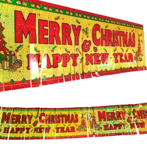 Banner Foil Merry Christmas & Happy New Year