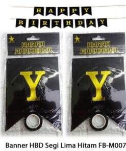 Banner Happy birthday Hitam