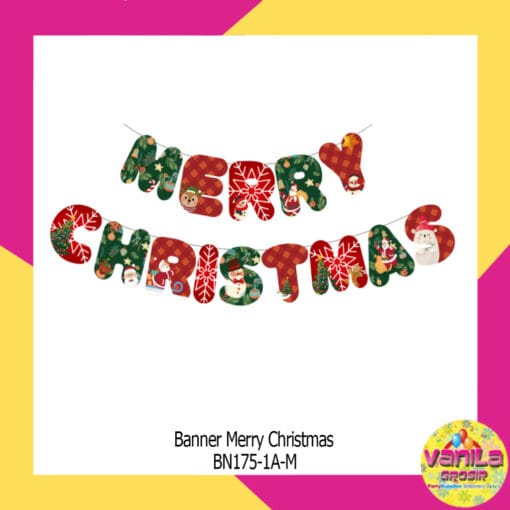Banner Merry Christmas Bentuk