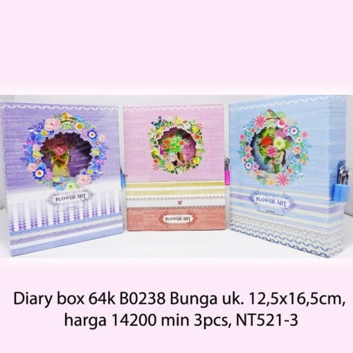 Diary box 64k B0238 Bunga