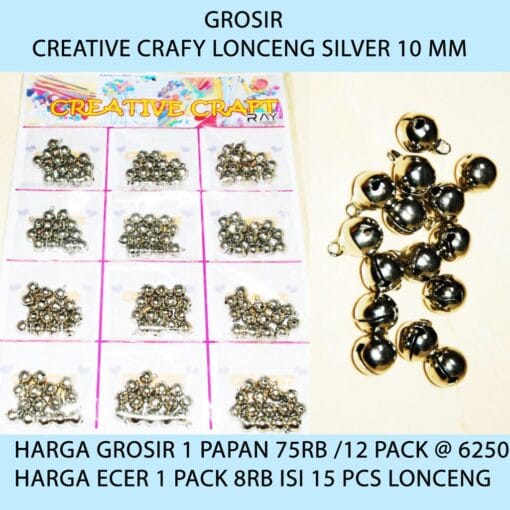 GROSIR Lonceng / Klintigan / Krincingan / Bel Krincingan / Lonceng Silver 10mm