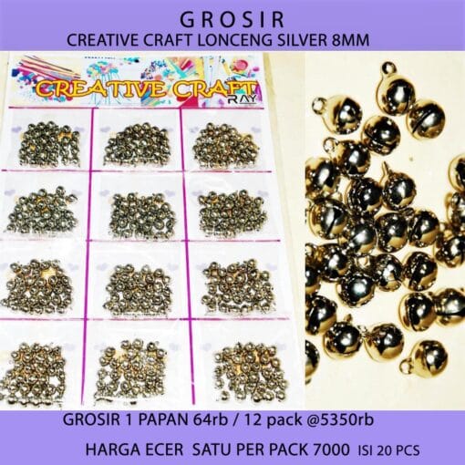 GROSIR Lonceng / Krincingan / Klintingan / Bel Kerincingan / Lonceng Silver 8mm