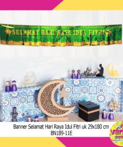 Hiasan Banner Idul Fitri Plastik