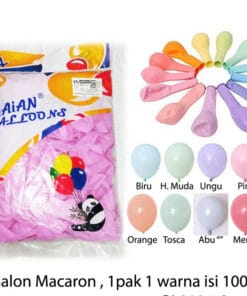 Isi 100 Pcs Balon Macaron/Balon Pastel/Balon latex macaron/Balon Pesta Pastel/Balon Pastel 12 inch