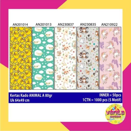 kertas kado animal