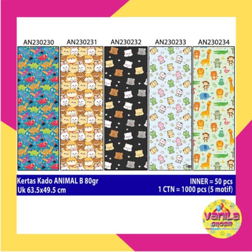 kertas kado setara sanwa sansan wawa