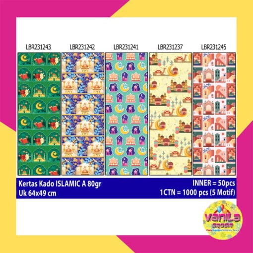 kertas kado motif idul fitri
