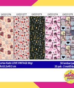 kertas kado vintage