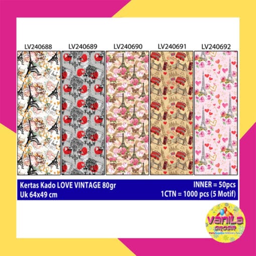 Kertas Kado LOVE PARIS