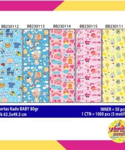 Alternative view of Kertas Kado Motif Baby/Kertas Kado Pita/Kertas Kado Motif Trolly Baby/Kertas Kado Setara Sanwa Sansan Wawa