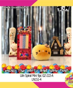 LILIN ULTAH MINI SET 9 / LILIN CANDLE / LILIN SPIRAL ULANG TAHUN / LILIN SPIRAL MINI /LILIN SPIRAL ULTAH
