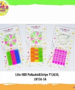 Lilin HBD polka stripe