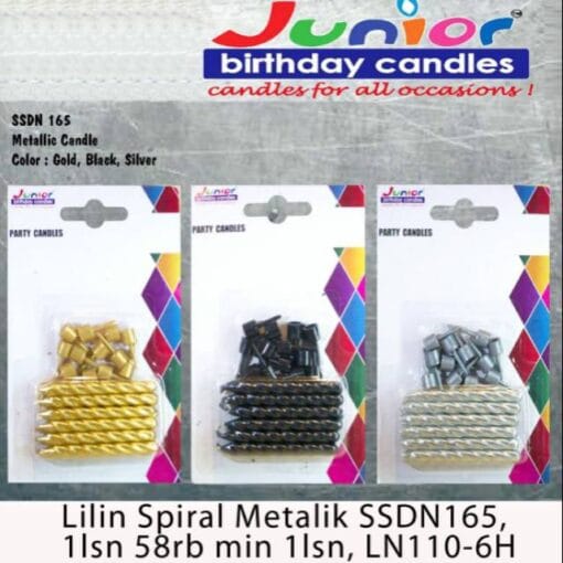 Lilin Spiral Metalik