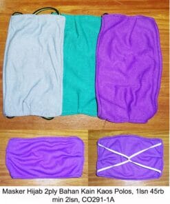 Masker Hijab 2ply Bahan Kaos