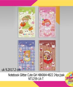 Notebook Glitter Cute Girl