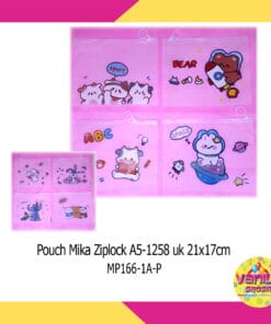 Pouch Mika Ziplock A5 Transparan