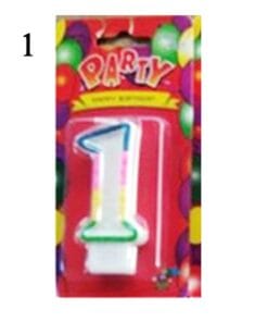 Alternative view of Ready ! 1LSN Lilin Angka 0-9 Rainow/Lilin Ultah Gliter/Lilin Angka Warna Warni/Lilin Ulang Tahun