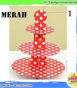 Ready ! Cupcake Standing Polkadot Besar 4 Warna/Tier Polkadot/Cupcake 3 Tier/Cake Stand Polakadot