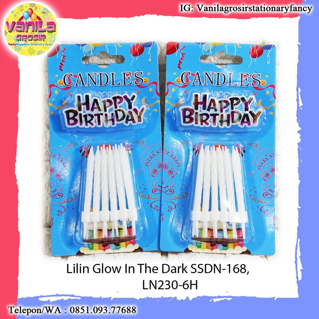 Ready ! Lilin Glow In The Dark/Lilin Glow Stripe/Lilin Spiral Glow In The Dark
