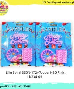 Alternative view of Ready ! Lilin Spiral dan Topper HBD/Lilin Spiral Warna dan Topper/Lilin Stripe Ulir
