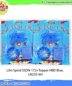 Ready ! Lilin Spiral dan Topper HBD/Lilin Spiral Warna dan Topper/Lilin Stripe Ulir