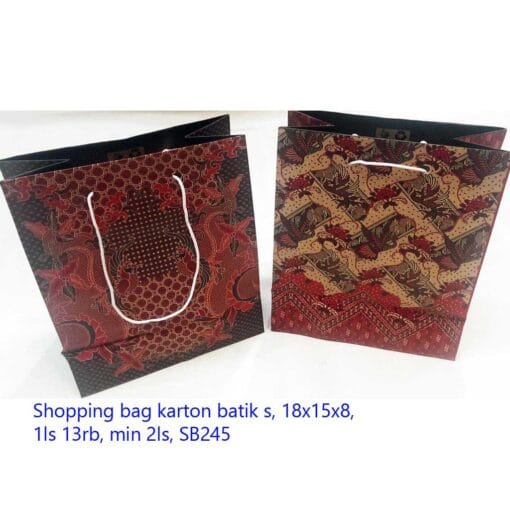 Shopping Bag Karton Batik uk 18x15x8cm