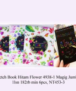Sketch Book Hitam Flower 4938-1 Magig Jumbo NT453-3
