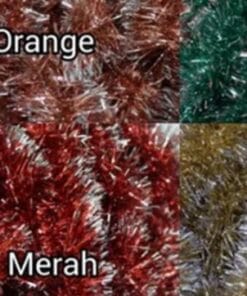 Alternative view of Slinger Ujung Salju Mix Warna/Tinsel Rumbai/Rumbai Warna Warni/Slinger Tebal Polos Tinsel