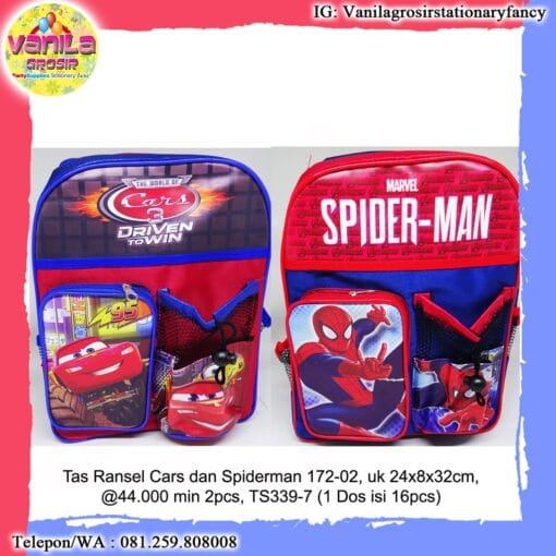 TAS RANSEL CARS SPIDERMAN