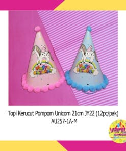 Topi Kerucut Pompom Unicorn
