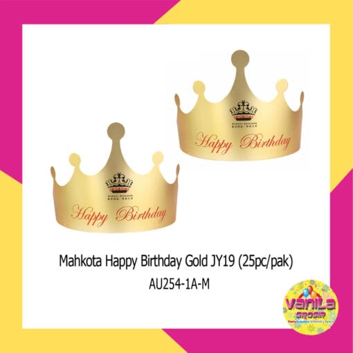 Topi Mahkota HBD Gold Kertas