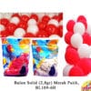 isi 100 Balon doff latex merah putih