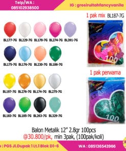 Balon Metalik 12” 2,8gr 100pcs