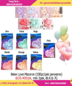 Balon Love Macaron (100pc pak)