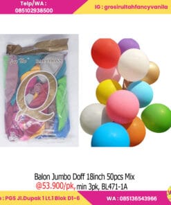 Balon Jumbo Doff 18inch 50pcs Mix