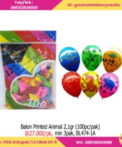 Balon Printed Animal 2,1gr (100pc pak)
