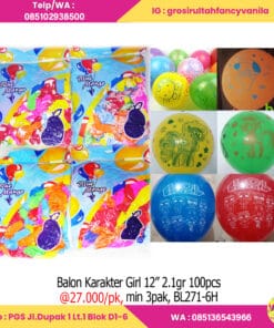 Balon Karakter Girl 12” 2,1gr 100pcs