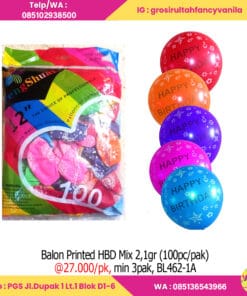 Balon Printed HBD Mix 2,1gr (100pc pak)