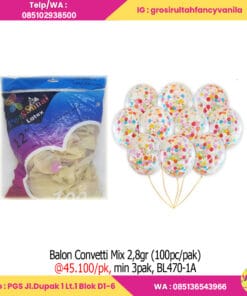 Balon Convetti Mix 2,8gr (100pc pak)