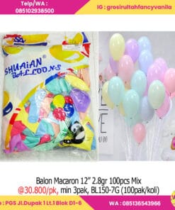 Balon Macaron 12” 2,8gr 100pcs Mix