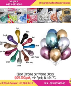 Balon Chrome per Warna 50pcs