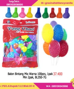 Balon Bintang Mix Warna 100 pcs 1 pak