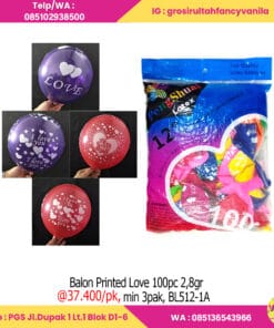 Balon Printed Love 100pc 2,8gr