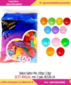 Balon Safari Mix 100pc 2.8gr